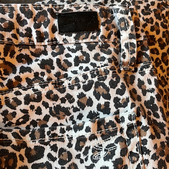 Seven 7 animal print jeans size 12 twelve brown light tan khaki skinny - Picture 3 of 4
